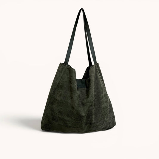 Dot suede tote bag
