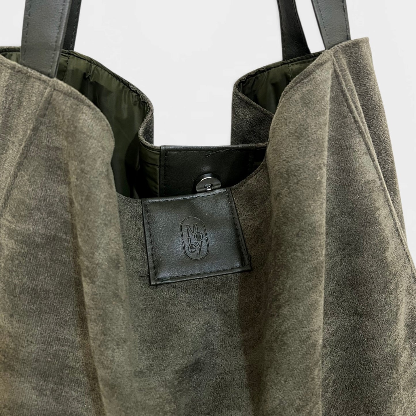 Dot suede tote bag