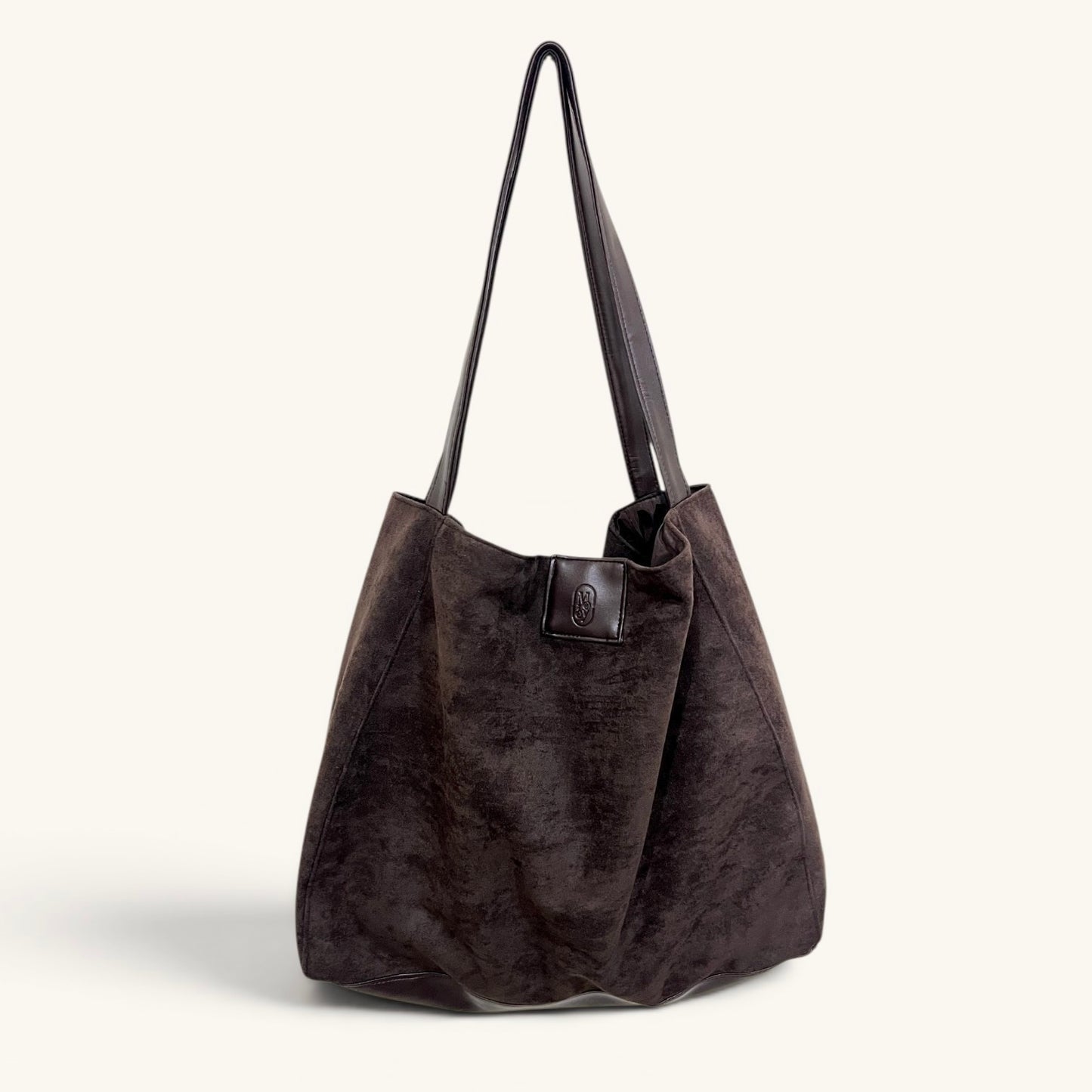 Soft suede tote bag
