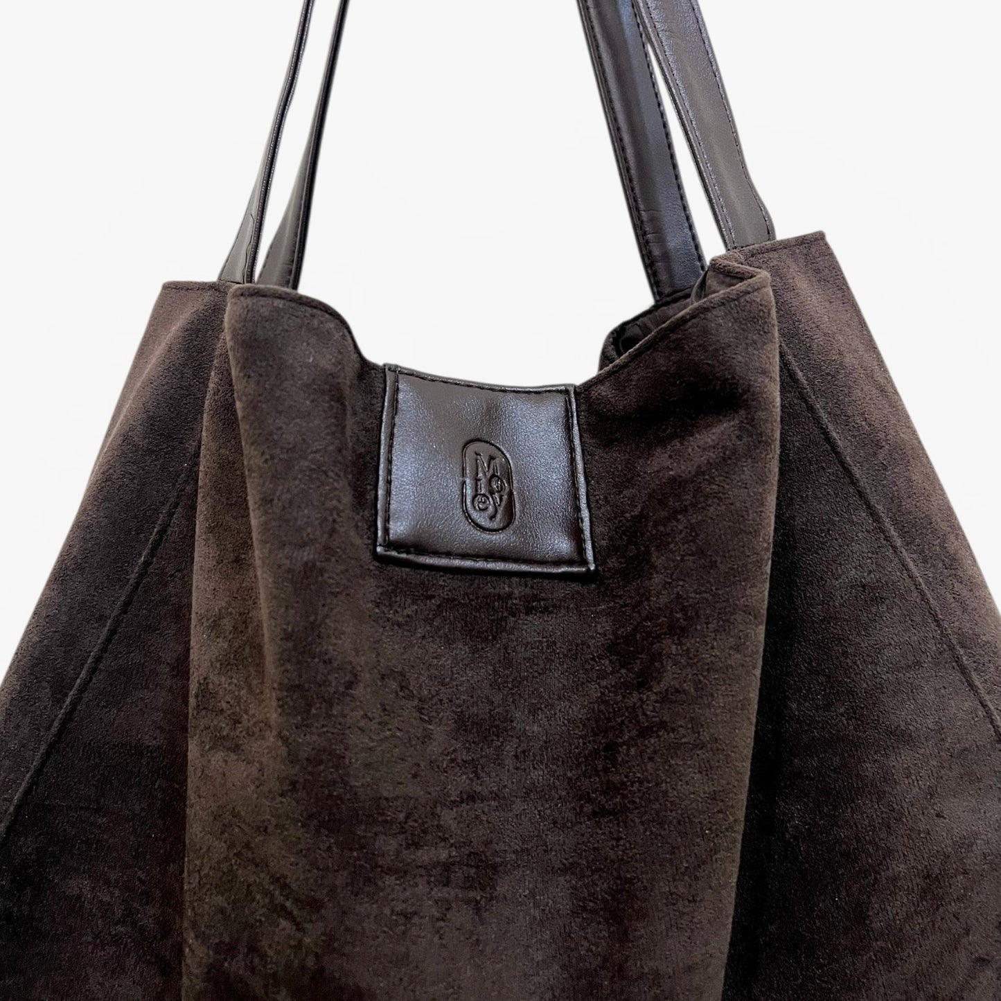 Soft suede tote bag